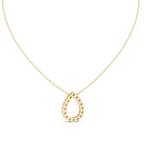 Dewina Open Pear Teardrop Diamond Pendant with Chain