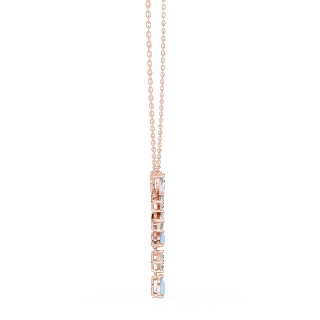 Lariana Multi-Shape Diamond Y Drop Necklace