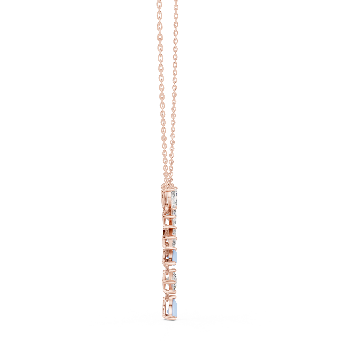 Lariana Multi-Shape Diamond Y Drop Necklace