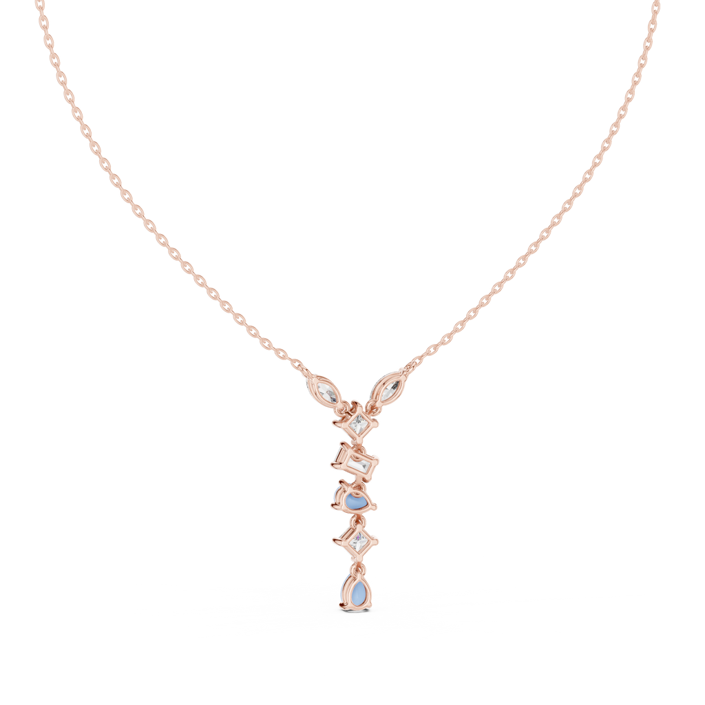 Lariana Multi-Shape Diamond Y Drop Necklace