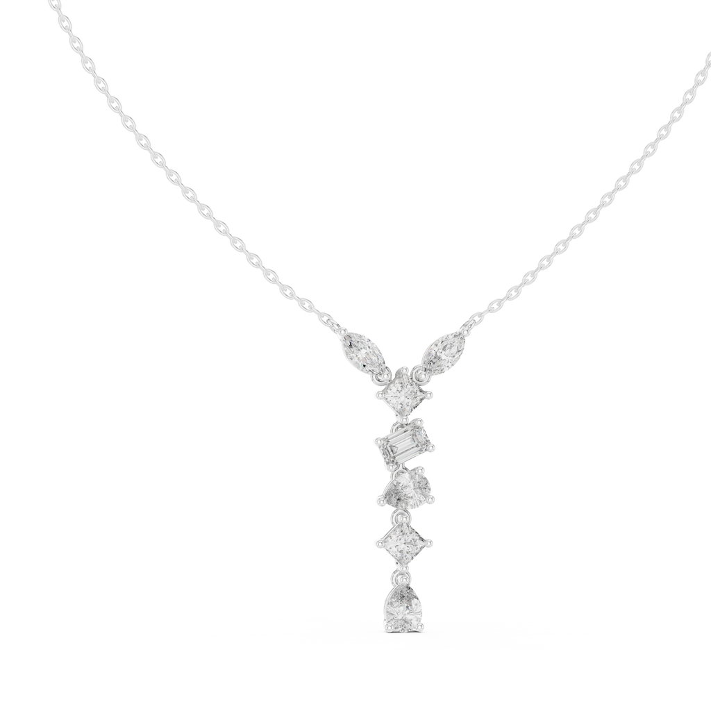 Lariana Multi-Shape Diamond Y Drop Necklace