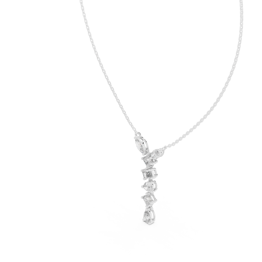 Lariana Multi-Shape Diamond Y Drop Necklace