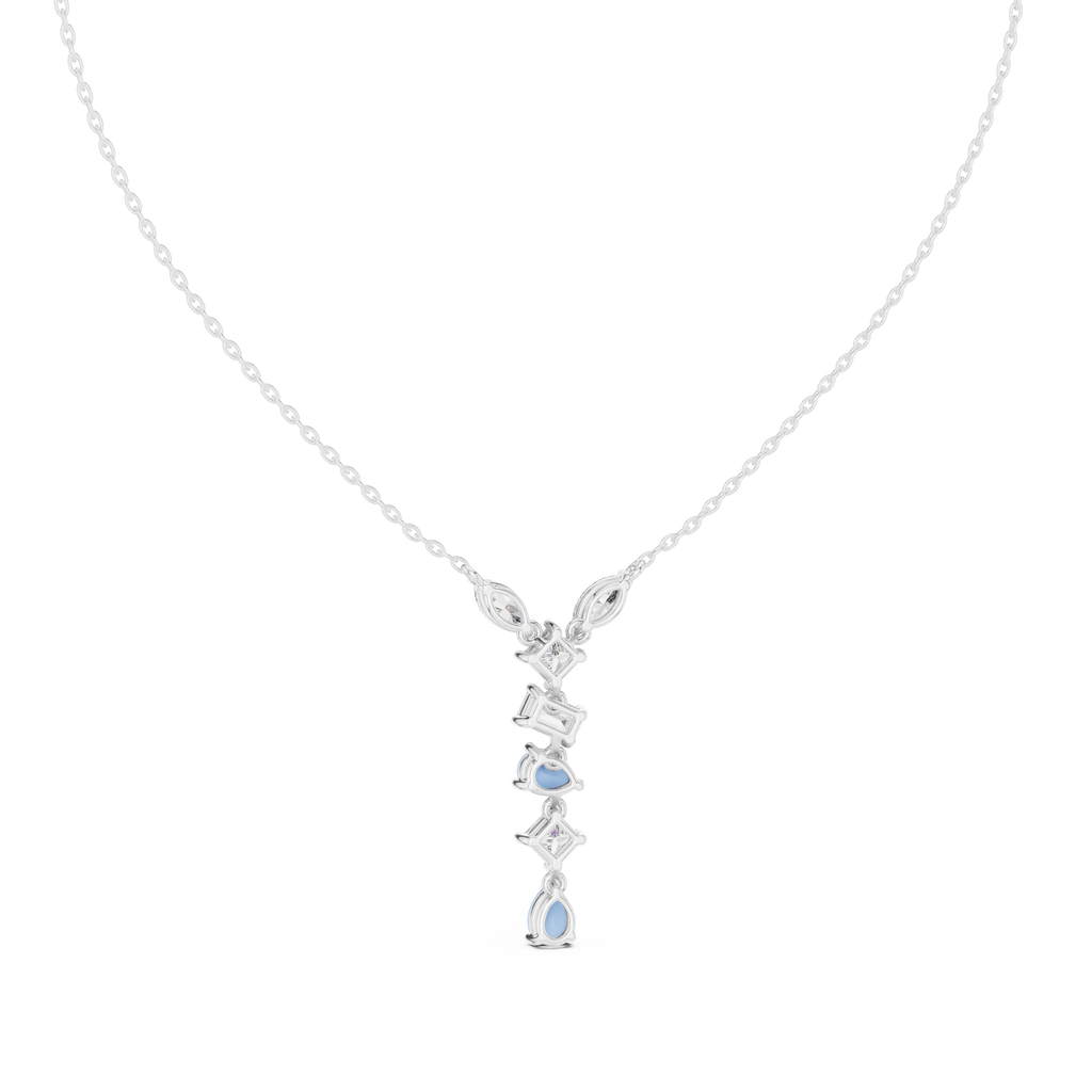 Lariana Multi-Shape Diamond Y Drop Necklace