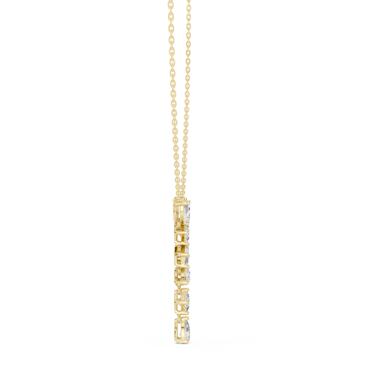 Lariana Multi-Shape Diamond Y Drop Necklace