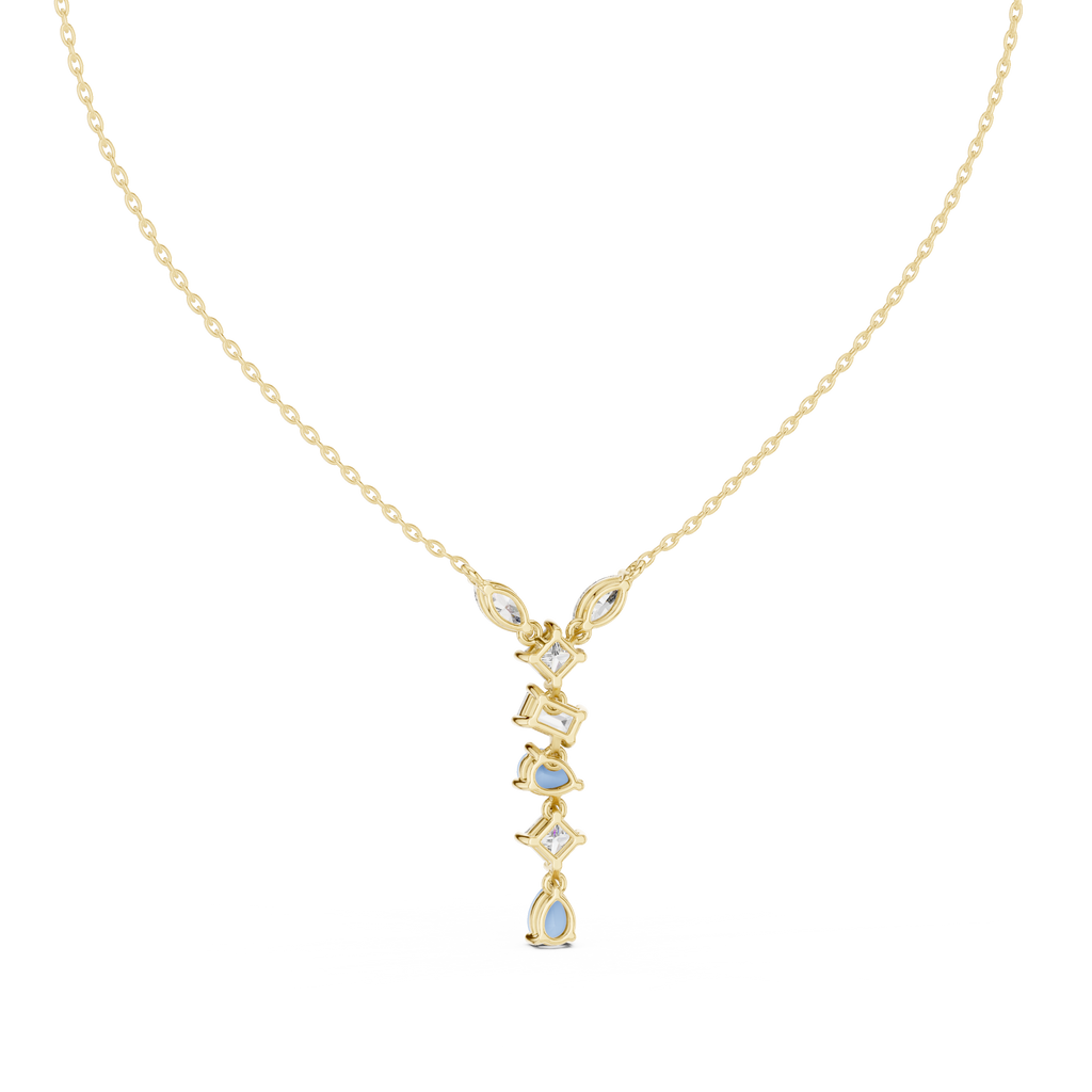 Lariana Multi-Shape Diamond Y Drop Necklace