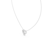 Amorette Dainty Open Heart Diamond Pendant with Chain