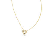 Amorette Dainty Open Heart Diamond Pendant with Chain