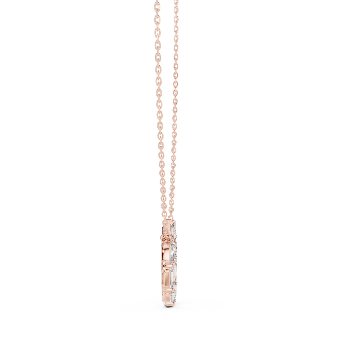 Coronia Mixed Cut Circle of Life Lab Grown Diamond Pendant Necklace