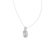 Haloria Cushion Halo Solitaire Lab Grown Diamond Pendant Necklace