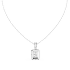 Haloria Cushion Halo Solitaire Lab Grown Diamond Pendant Necklace