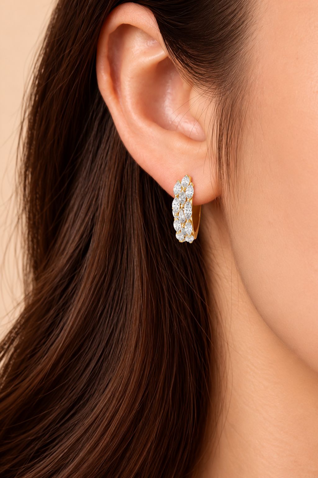 Seraphine Cascade Lab Grown Diamond Hoop Earrings