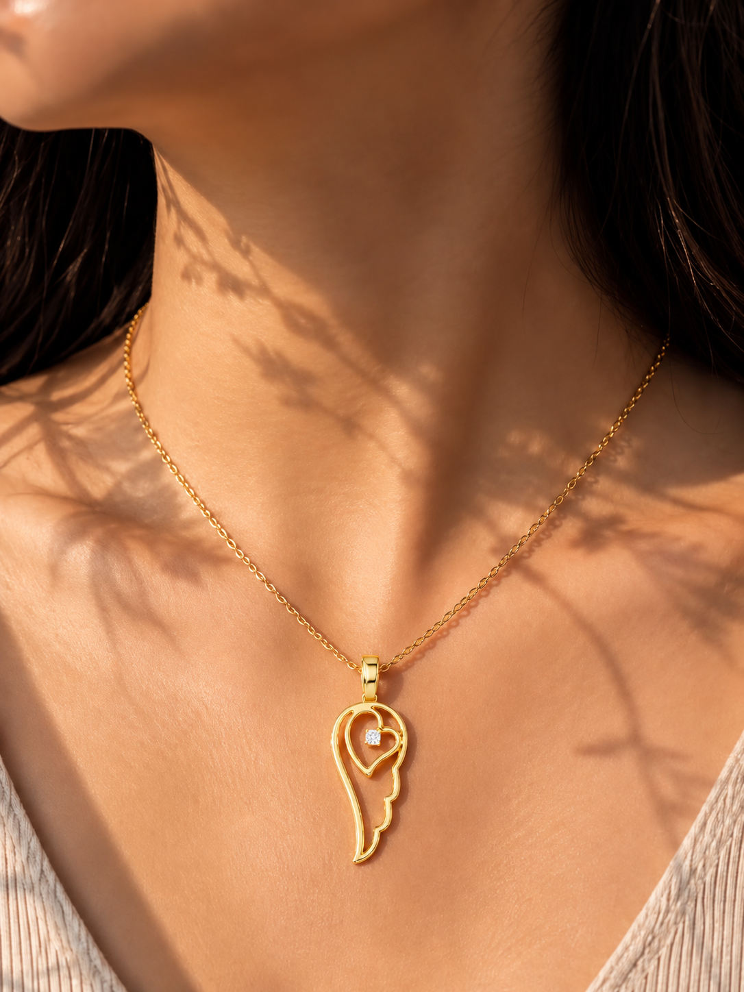 Seraphine Keyhole Heart Lab Grown Diamond Pendant Necklace