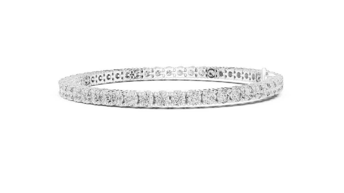 Eternelle Slim Round Lab Grown Diamond Tennis Bracelet