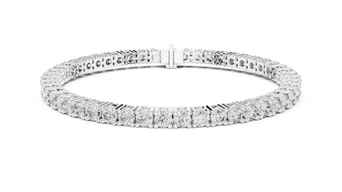 Eternelle Slim Round Lab Grown Diamond Tennis Bracelet
