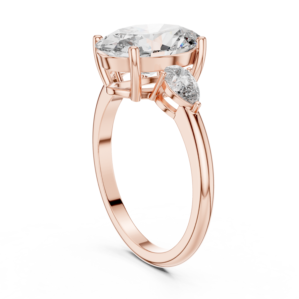 Marivelle Oval Halo Lab Grown Diamond Ring