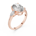 Marivelle Oval Halo Lab Grown Diamond Ring