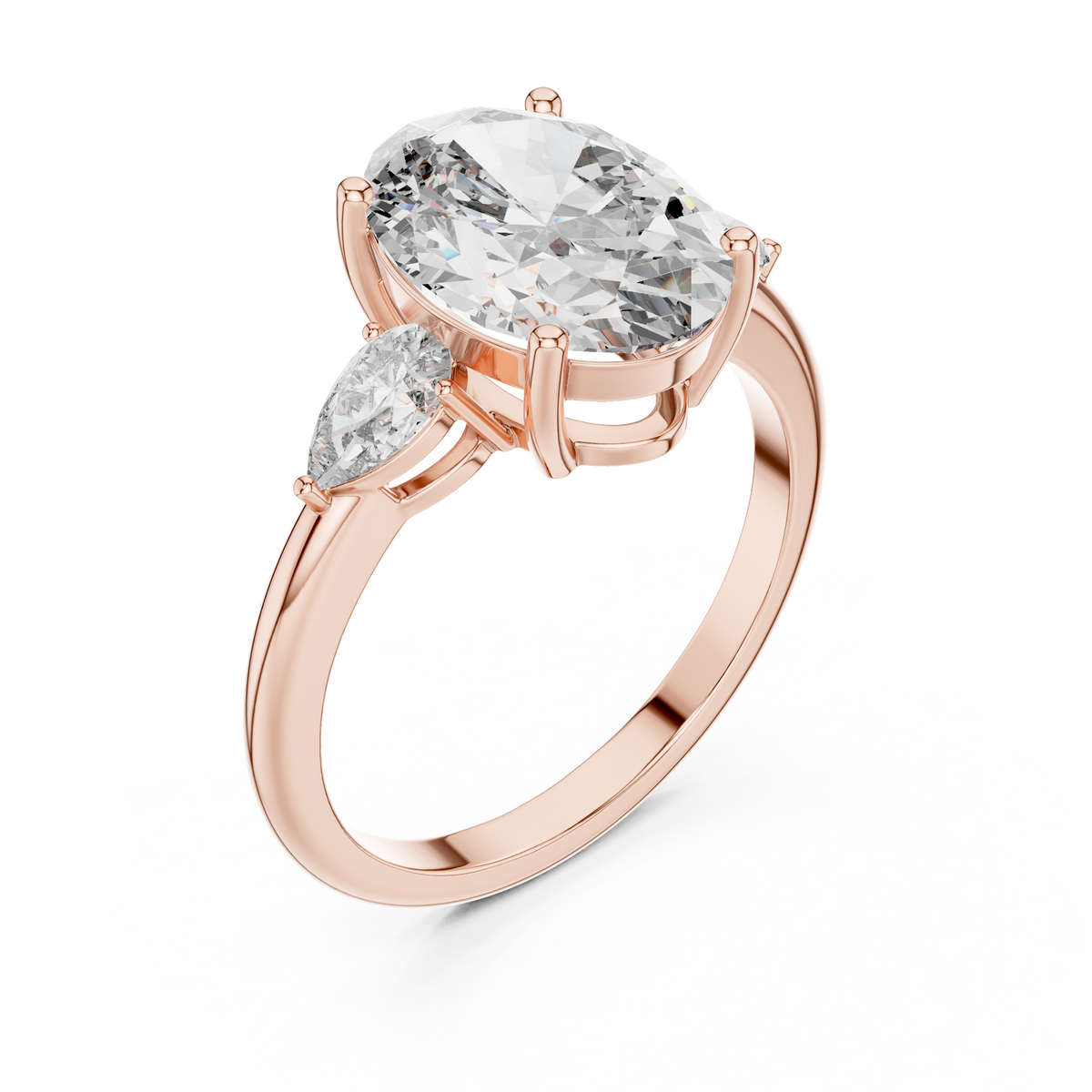 Marivelle Oval Halo Lab Grown Diamond Ring