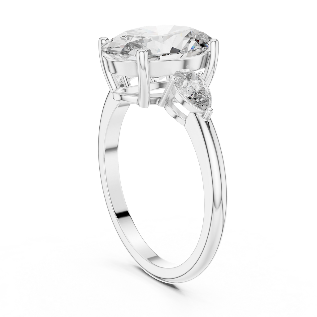 Marivelle Oval Halo Lab Grown Diamond Ring