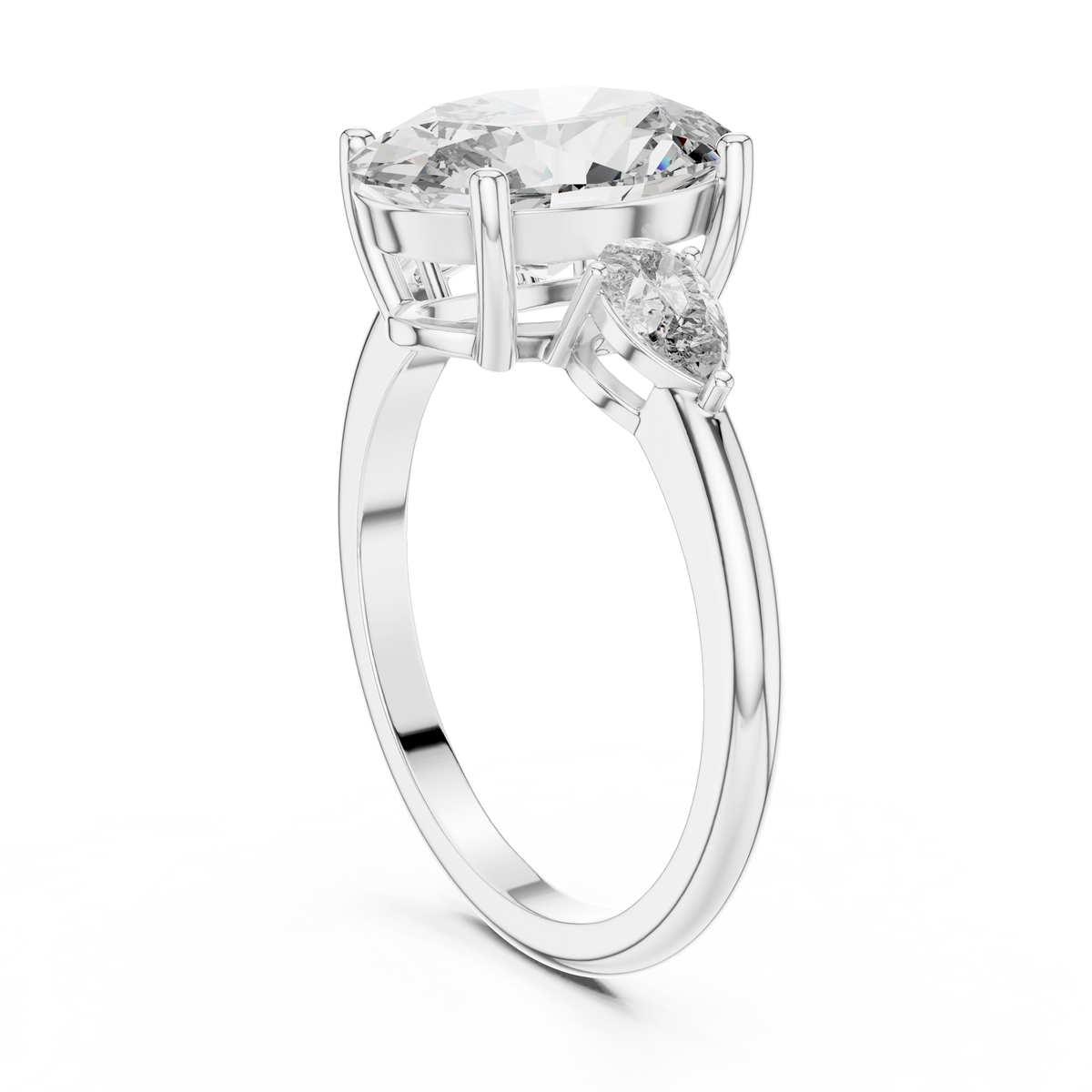 Marivelle Oval Halo Lab Grown Diamond Ring