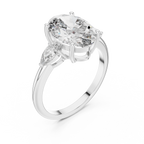 Marivelle Oval Halo Lab Grown Diamond Ring