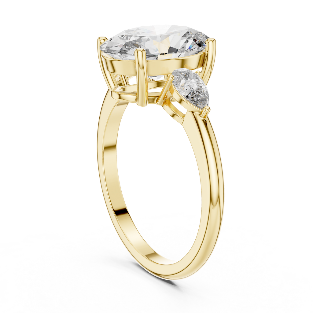 Marivelle Oval Halo Lab Grown Diamond Ring