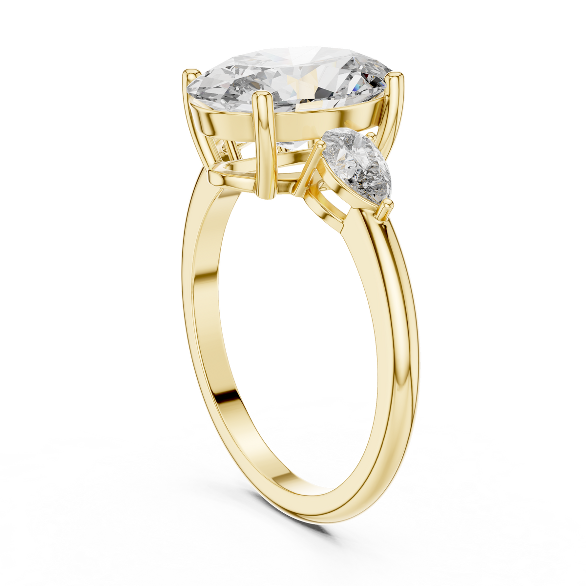 Marivelle Oval Halo Lab Grown Diamond Ring