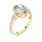 Marivelle Oval Halo Lab Grown Diamond Ring