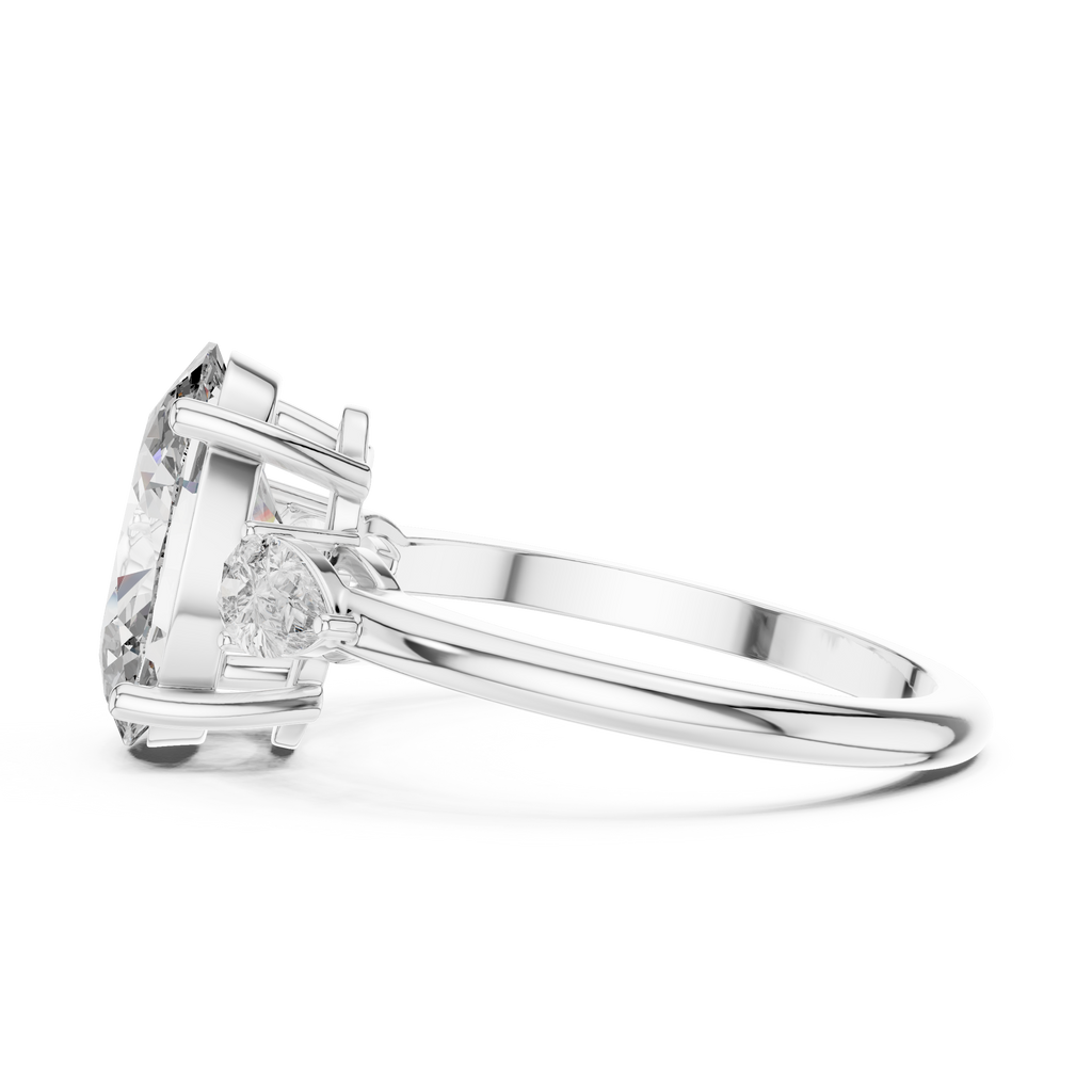 Marivelle Oval Halo Lab Grown Diamond Ring