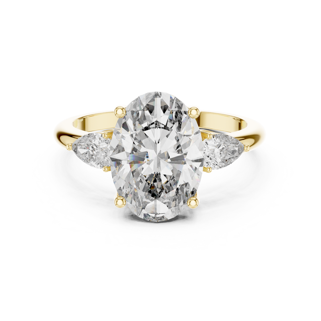 Marivelle Oval Halo Lab Grown Diamond Ring