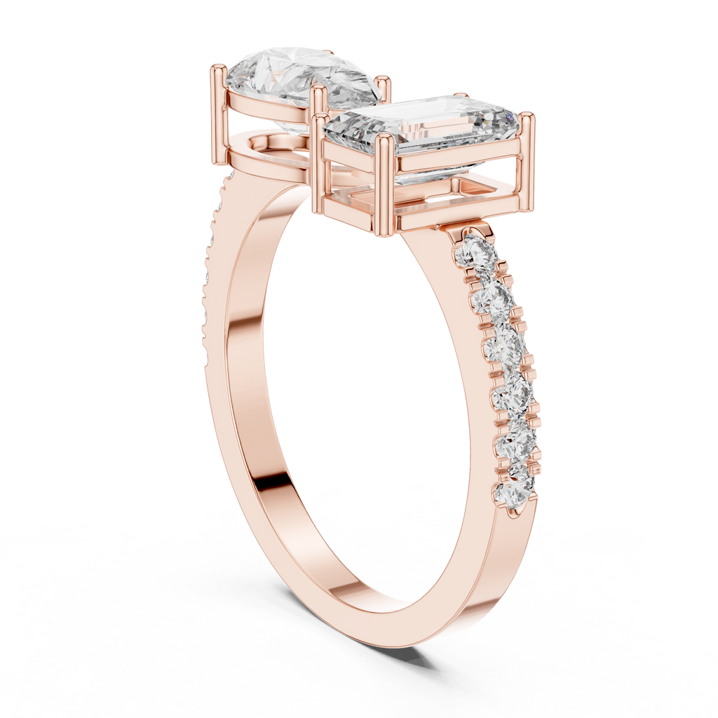 Elowenna Asymmetric Lab Grown Diamond Ring