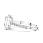 Aurelia Emerald-Cut Halo Lab Grown Diamond Ring