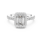 Aurelia Emerald-Cut Halo Lab Grown Diamond Ring
