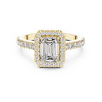 Aurelia Emerald-Cut Halo Lab Grown Diamond Ring