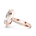 Virellia Pear-Cut Halo Lab Grown Diamond Ring