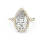 Virellia Pear-Cut Halo Lab Grown Diamond Ring