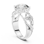 Funkelnder runder Halo-Ring – Eleganter Diamant-Verlobungsring
