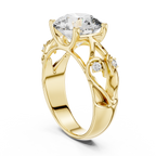 Funkelnder runder Halo-Ring – Eleganter Diamant-Verlobungsring