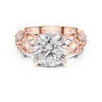 Funkelnder runder Halo-Ring – Eleganter Diamant-Verlobungsring