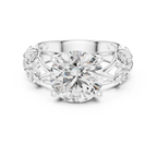 Funkelnder runder Halo-Ring – Eleganter Diamant-Verlobungsring