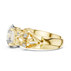 Funkelnder runder Halo-Ring – Eleganter Diamant-Verlobungsring