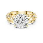 Funkelnder runder Halo-Ring – Eleganter Diamant-Verlobungsring