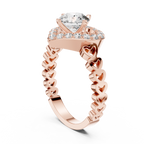 Coralisse Heart Halo Lab Grown Diamond Ring