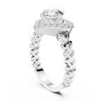 Coralisse Heart Halo Lab Grown Diamond Ring
