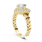 Coralisse Heart Halo Lab Grown Diamond Ring
