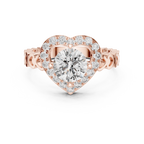 Coralisse Heart Halo Lab Grown Diamond Ring