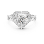 Coralisse Heart Halo Lab Grown Diamond Ring