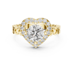 Coralisse Heart Halo Lab Grown Diamond Ring