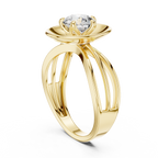 Moderner Diamantring im Rundschliff