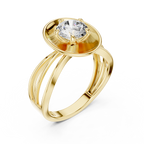 Moderner Diamantring im Rundschliff