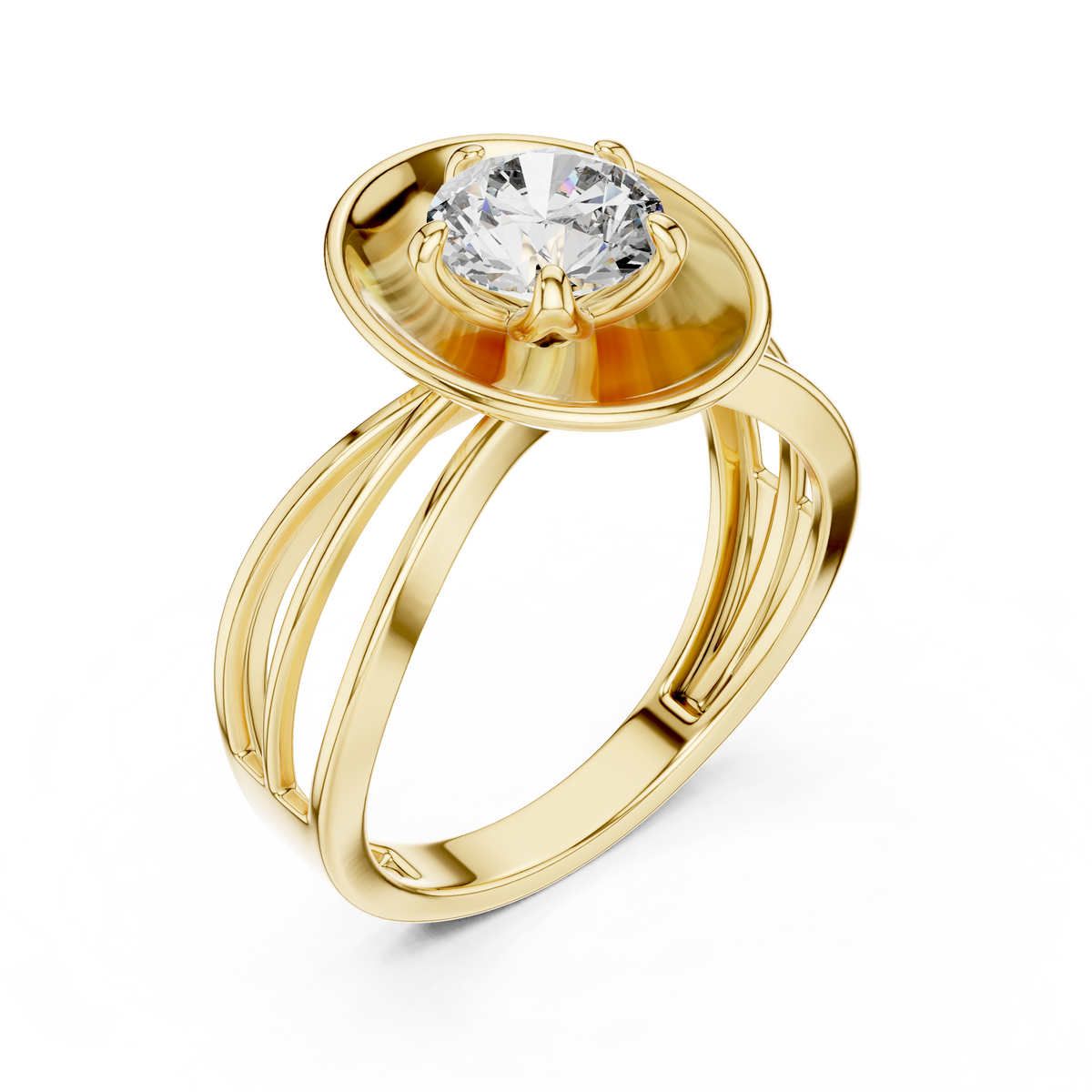 Orelisse Round Bezel Lab Grown Diamond Ring